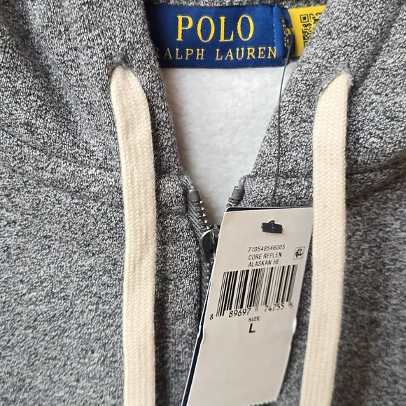 Polo by Ralph Lauren Gray Men's Hoodie Sweater, Sz L